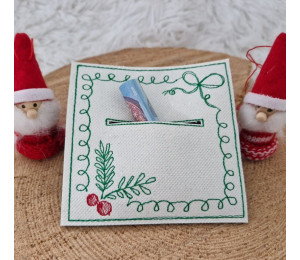 ADVENTSKALENDER 5. Dezember - Stickserie - 6 Geld- oder Gutscheinkartenhülle Weihnachten